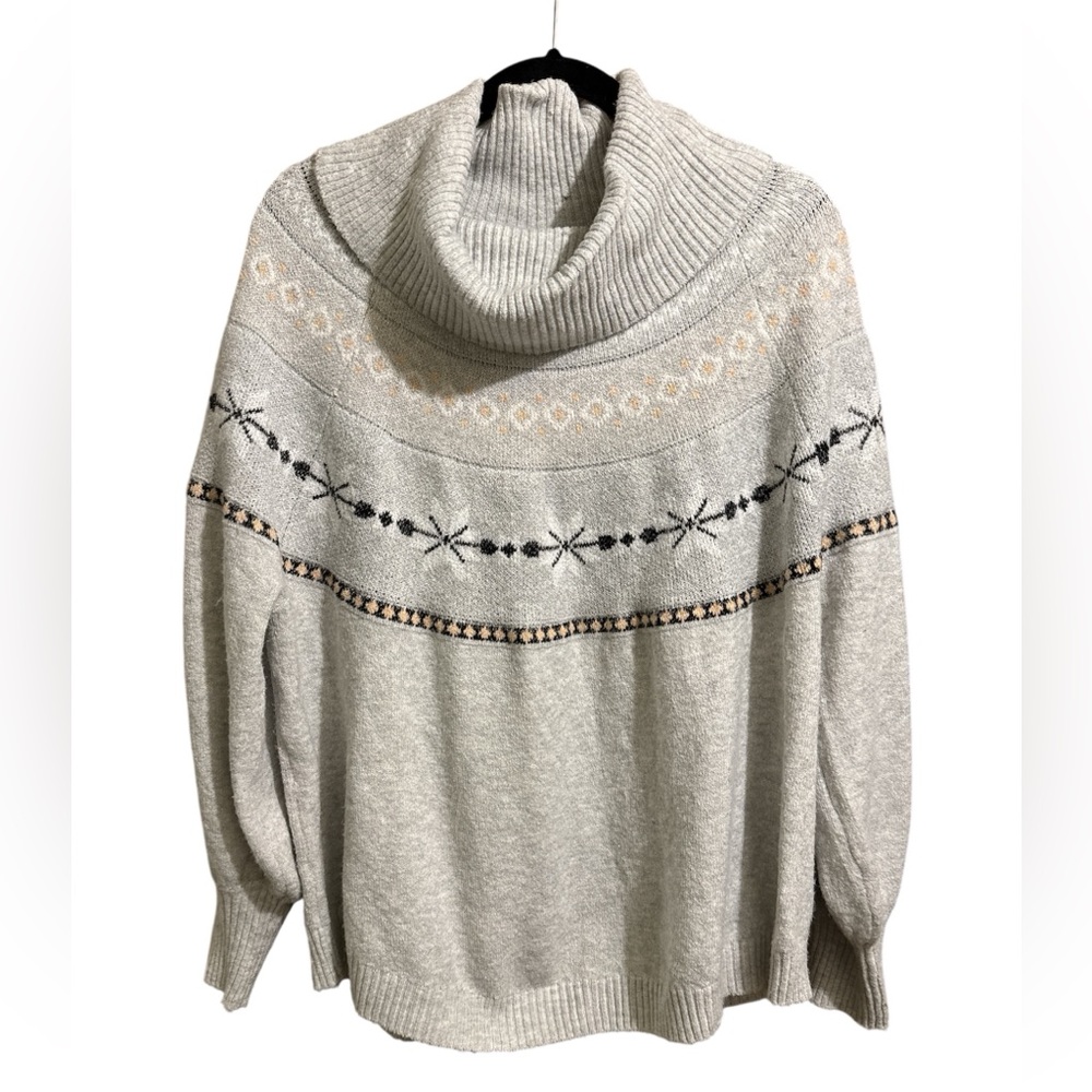 PHILOSOPHY Cozy Gray Cowl Neck Sweater, 3X NWOT